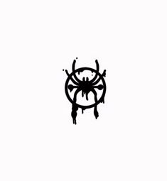 a spider logo is shown in black on a white background