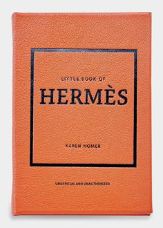 an orange book with the title little book of hermes written in black on it