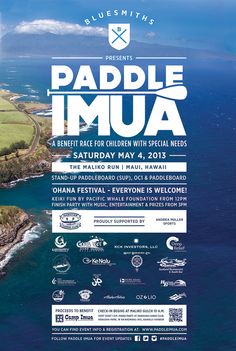 the poster for paddle imua, which is set to be held on may 4