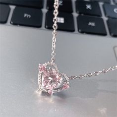 Description:Dainty Crystal Heart Necklace Specifications:Material: cubic zirconia, copper, crystal, 18k silverColors: silverSize: 40 cm + 5 cm extWeight: 4.6 g/pcs Looking for the perfect accessory to add some sparkle to your outfit? Look no further than our Dainty Crystal Heart Necklace! Featuring a delicate heart pendant adorned with stunning crystals, this necklace is sure to catch everyone's eye. Embrace your playful side and add a touch of whimsy to any look with this charming necklace. 💖 Copper Crystal, Pretty Jewelry Necklaces, Crystal Heart Necklace, Jewelry Accessories Ideas, Girly Accessories, Jewelry Fashion Trends, Classy Jewelry, Expensive Jewelry, Fancy Jewellery