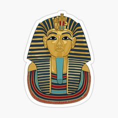 an egyptian pharaoh mask sticker