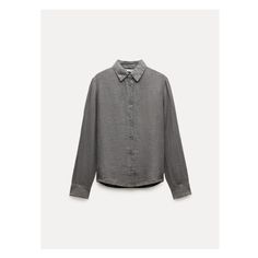 ZARA WOMAN COLLECTIONShirt made of 100% linen. Lapel collar and long sleeves with buttoned cuffs. Asymmetric hem with side vents. Front button closure. Linen Shirts Women, Zara Woman, Women Shirts Blouse, Blazer Dress, Trouser Jeans, Swimwear Accessories, Zara Women, Asymmetric Hem, Linen Shirt