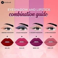 Eyeshadow And Lipstick Combination, Mauve Lipstick Makeup, Bronzer Makeup Tutorial, Bold Lipstick Makeup, Mauve Eyeshadow, Mauve Makeup, Color Knowledge, Berry Lipstick