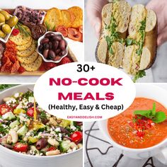 no - cook meals that are healthy, easy and cheap