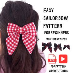 an easy bow pattern for beginners to sew