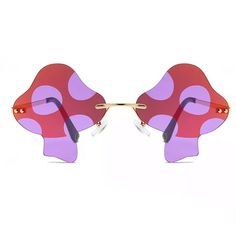 Make these sunglasses a part of your aesthetic outfit ✨ Mushroom Sunglasses, Fantasy Mushroom, Festival Mode, Kawaii Dress, Ultraviolet Rays, Central African, Aesthetic Outfit, Kawaii Clothes, Indian Ocean