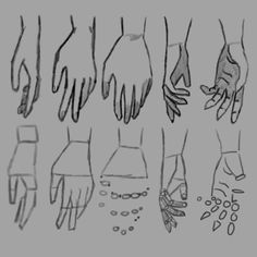 several different types of gloves and hands