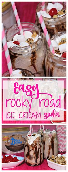 an easy rocky road ice cream soda recipe