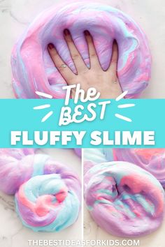 the best fluffy slime recipe for kids to make and play with it