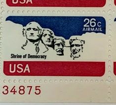 two stamps with the image of presidents on them