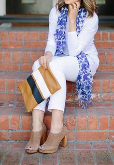 Summer Vibe Gal Meets Glam, Spring Style, Street Style Outfit, All White, Scarfs, Spring Outfit, Spring Summer Fashion, Summer Style, Spring Outfits