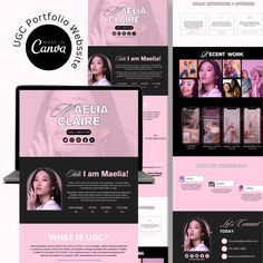 an image of a website design for a hair salon