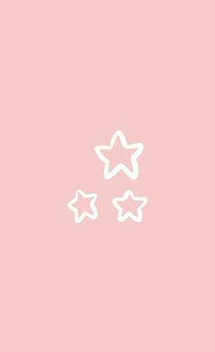 three stars on a pink background with the word'star'written in white ink