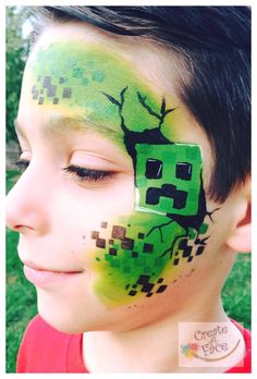 Easy Facepainting Kids Boys, Face Painting Nature Theme, Uv Face Paint, Dinosaur Face Painting, Zombie Makeup Tutorials