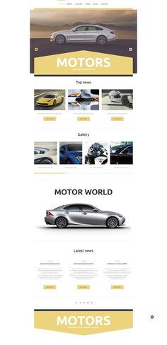 the website design for motor world