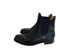 Luxury Vintage Handmade J. M. Weston Modele Protege Chelsea Boots in Black Leather  - these are $1,200 handmade designer boots ☆ SIZE: US Men 7.5 C ☆ MEASUREMENTS:          Outersole: 11.5 inches from heel to toe         approx. 11 inch insole         1 inch heel         7 inches total height from bottom of heel to top of boot ☆ COLOR: Black ☆ BRAND: J.M. Weston ☆ CONDITION: Very good vintage condition with very minimal wear. Has a couple of minor scratches but no noticeable damage.   ☆ SOLE: Go Luxury Black Wingtip Chelsea Boots, Luxury Slip-on Chelsea Boots For Men, Luxury Lace-up Men's Chelsea Boots, Boot For Men, Bleached Flannel Shirt, Black Flannel, Oversized Flannel, Ankle Boots Men, Black Tie Dye