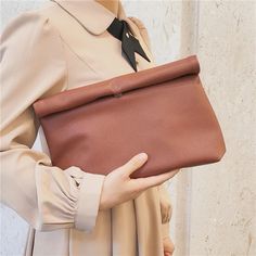 Women’s Faux Leather Envelope Clutch, Color Is Brown Chic Clutch For Daily Use In Fall, Chic Fall Clutch For Daily Use, Chic Brown Office Clutch, Brown Pouch Clutch For Office, Chic Brown Pouch Clutch, Office Brown Pouch Clutch, Chic Soft Leather Clutch For Office, Chic Brown Envelope Bag, Chic Brown Envelope Shoulder Bag