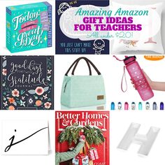 the gift guide for teachers includes books, pens, and other items to give them