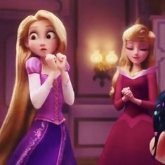 Disney Rapunzel And Aurora, Rapunzel Story, Disney Fantasia, Disney Princess Aurora, Fantasia Disney, All Disney Princesses, Disney Rapunzel, Disney Books