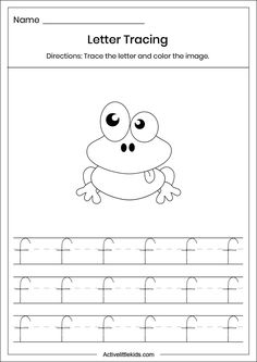 the letter f is for frog worksheet with an uppercase and lowercase