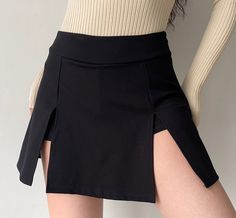 Details: Large Side Slits Built-In Shorts Culotte Design Polyester Cold Hand Wash / Cool Iron Available in Black & Grey Size / Fit: Model wears a Small Model Info: Chest 82 cm Waist 65 cm Hips 88 cm Height 165 cm SIZE CHART Hips Waist Length Small 94+ cm 64+ cm 34 cm Medium 98+ cm 68+ cm 35 cm Large 102+ cm 72+ cm 37 cm Double Split Skirt, Bodycon Dresses Casual, Split Skirt, Women Outfits, Crop Top Blouse, Waist Length, Swimsuit Tops, Cropped Tank Top, Sweater Jacket