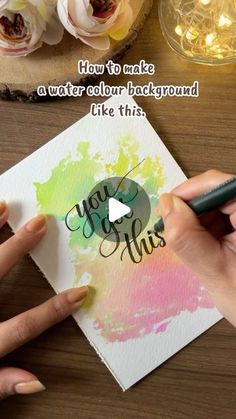 someone is painting a card with watercolors on it and the words you do this