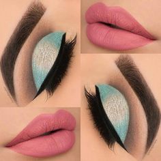 Summer Makeup Ideas, Smokey Eye Palette, Glitter Eye Makeup, Unique Makeup, Eye Makeup Art, Blue Eye Makeup, Makeup Designs, Summer Makeup