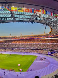 an olympic stadium filled with lots of people