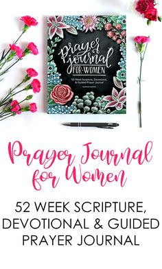 the prayer journal for women with flowers on it