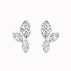 Leaves give a sense of revival, abundance and peace. It is symbol of the earth and mindful ecological decisions in daily life. This cluster of diamond marquise leaves make a perfect stud earring, an alternative to the classic. Created diamonds, 1.89ct 14k white gold In stock Marquise Diamond White Earrings With Vvs Clarity, Silver Marquise Diamond Earrings, Sterling Silver Marquise Cut Diamond Earrings, Marquise Diamond White Sterling Silver Earrings, Marquise Diamond Earrings In White Gold, White Gold Marquise Diamond Earrings, Silver Marquise Cut Diamond Earrings, Marquise Sterling Silver Diamond Earrings, Marquise Diamond Earrings In Sterling Silver