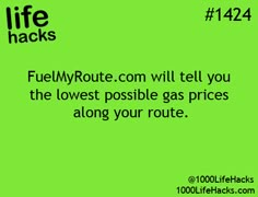 FuelMyRoute.com will tell you the lowest possible gas prices along your route. Eastern Washington, Gas Prices, Diy Life, Life Tips