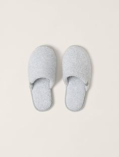 Heathered Ocean / White Slippers