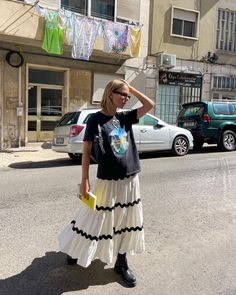 Sophia Molen ⭑ LISBON (@sophiamolen) • Instagram-foto's en -video's Tshirt Maxi Skirt, The Remains Of The Day, Ali Smith, Remains Of The Day, Lisbon Fashion, Japanese Coffee, White Maxi Skirt, White Maxi Skirts, Short Vest