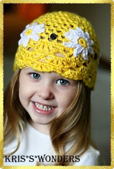 I love this Crochet Pattern and I love this hat! I have sold this hat at craft shows, and online, it is a real winner! This pattern is easy to follow, with good pictures to help you along. I am always ready to answer any questions for support. Easy to find materials. I have been crocheting since my grandmother taught me at a young age, and I am going on my 42nd year of marriage! COPYRIGHT STATEMENT This pattern is protected by copyright© Krissys Over The Mountain Crochet 2021. Do not sell, alter Mountain Crochet, Daisy Hat, Daisy Crochet, Crochet Kids Hats, Hat Crochet Pattern, Yellow Daisy, Mesh Hat, Hat Crochet, Crochet Hat Pattern