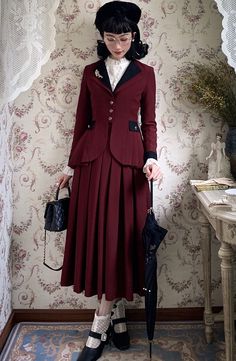 This price is for a blazer and a skirt, others are not included.  Blazer   	 		 			Size 			1 			2 			3 			4 			5 		 		 			Shoulders 			37 			38 			39 			44 			46 		 		 			Bust 			88 			92 			96 			112 			120 		 		 			Sleeve Length 			57 			58 			59 			60 			61 		 		 			Full Length (Short / Long) 			58-67 			59-68 			60-69 			61-70 			62-71 		 	     Skirt   	 		 			Size 			1 			2 			3 			4 		 		 			Full Length 			86 			87 			88 			89 		 		 			Waist 			58-72 			66-80 			98 			108 Blazer With Skirt, Punk Skirt, Fashion Corset, Punk Dress, Vintage Nightgown, Kawaii Dress, Blazer And Skirt, Costume Shirts, Stay Young