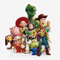 the toy story movie characters are posed together