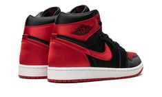 The Women’s Air Jordan 1 Retro High OG "Satin Bred" is a women’s-exclusive colorway of the legacy basketball sneaker that was originally released in this satin construction in limited quantities in 2016 (in men's sizing).  The modern “Satin Bred” Jordan 1 High OG is designed in the same color block as the Jordan 1’s original “Bred” colorway from 1985, but with satin materials instead of leather on the standard model.  Here, the “Satin Bred” features University Red-colored satin on the toe, colla Sneakers Box, Kobe Shoes, Pretty Shoes Sneakers, Streetwear Accessories, Exclusive Sneakers, Jordan 1 High Og, Air Jordan 1 Retro High Og, Nike Dunk High, Air Jordan 1 Retro High