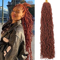 PRICES MAY VARY. Faux Locs 26 Inch Material: Soft Locs 26 Inch Crochet Hair extension is made of High Quality Low Temperature Flame-Retardant Synthetic Fiber, 100% Kanekalon Synthetic Hair Extensions Soft Locs 26 Inch Features: Faux locs crochet hair 26 Inch is Super soft and light Long Lasting Itch Free,No Tangle,No Shedding,No Chemical Smell,Sweat Resistant,Natural Looking And Durable 100% handmade crochet locs hair extensions. 26 Inch Faux Locs Crochet Hair Specification: Faux Locs crochet ha Claw Clip On Soft Locs, All Brown Soft Locs, Chocolate Brown Faux Locs, Goddess Loc Extensions, Crochet Locs Hair, Crotchet Faux Locs Boho, Boho Goddess Locs, Senegalese Twist Crochet Hair, Crochet Faux Locs