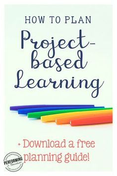 a book with the title how to plan project based learning and free planning guide on it