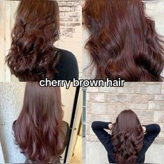 Cherry Brown Hair, Wine Hair, Cherry Brown, Cherry Hair, Hairstyles For Layered Hair, Hair Color Auburn