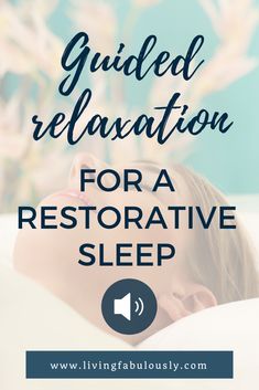 Download this free guided meditation for restorative sleep. A meditation for beginners or for anyone who want to fall asleep and stay asleep with ease. This is a 13 minute guided relaxation that results in deep relaxation, elimination of stress and a readiness to fall asleep easily. #meditation #sleep #guidedmeditation #livingfabulously Meditation For Sleep, Guided Meditation For Sleep, Sleep Facts, Single Living, Sleeping Tips, Relaxation Tips, Guided Relaxation