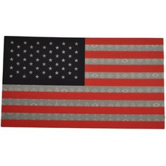 an american flag with silver stars on it