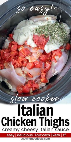 an italian chicken thighs recipe in the slow cooker