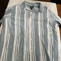 This Shirt Is Really Cool With A Heavy Material But It’s Too Big For Me. I Should Have Returned It But Waited Too Long. Never Worn. This Would Be Good For Somebody 250 -320 Lbs. And 6’ +. Striped Cotton Camp Shirt For Vacation, Casual Striped Short Sleeve Shirt In Relaxed Fit, Casual Striped Short Sleeve Shirt Relaxed Fit, Casual Striped Short Sleeve Collared Shirt, Casual Striped Collared Short Sleeve Shirt, Casual Striped Short Sleeve Shirt For Spring, Casual Striped Camp Shirt For Vacation, Striped Cotton Vacation Shirt, Casual Striped Button-up Short Sleeve Shirt