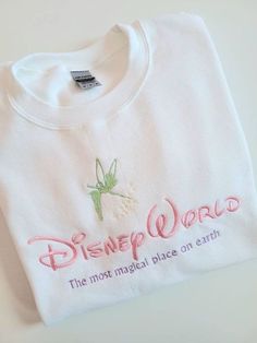 Disney Embroidered Sweatshirt Disneyworld The Most Magical Place On Earth Easy 30 day return policy Disneyland Christmas Outfit, Disneyland Sweatshirt, Disney Trip Outfits, Disney Outfits Women, Embroidery Clothing, Disneyland Christmas, Cute Disney Outfits, Disney World Outfits, Disneyland Shirts