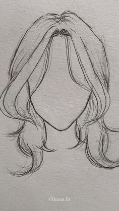 a drawing of a girl with long hair