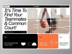 an advertisement for a basketball team is displayed on the website page, which features images and text