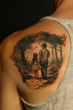 Daughters Tattoo Ideas, Highland Cow Tattoo, Daughters Tattoo, Father Daughter Tattoos, Cow Tattoo, Sleeve Ideas, Sleeves Ideas, Tattoos For Daughters, Highland Cow