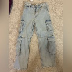 Super Cute And Trendy Baggy Cargos. Brand New With Tags. Originally$70. Can Negotiate. Size 38 In Zara. Spring Light Wash Cargo Pants With Multiple Pockets, Light Wash High Rise Baggy Cargo Pants, Light Wash Baggy High-rise Cargo Pants, Light Wash High-rise Baggy Cargo Pants, Baggy Light Wash High Rise Cargo Pants, Light Wash Relaxed Fit Denim Cargo Pants, Spring Light Wash Cargo Jeans With Side Pockets, Light Wash Cargo Jeans With Side Pockets, Light Wash Denim Cargo Pants In Utility Style