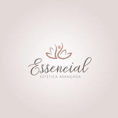 the logo for essenia, an organic cosmetics brand that uses natural ingredients and is made with